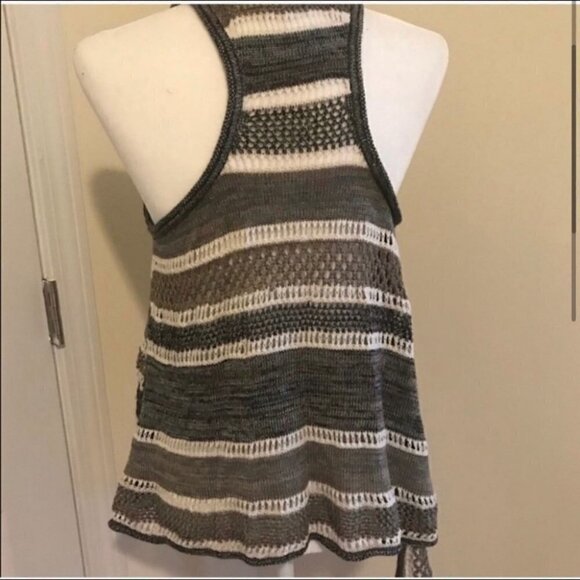 Free People Teen Wolf Gray White Lovebird Tank Top - Picture 3 of 6